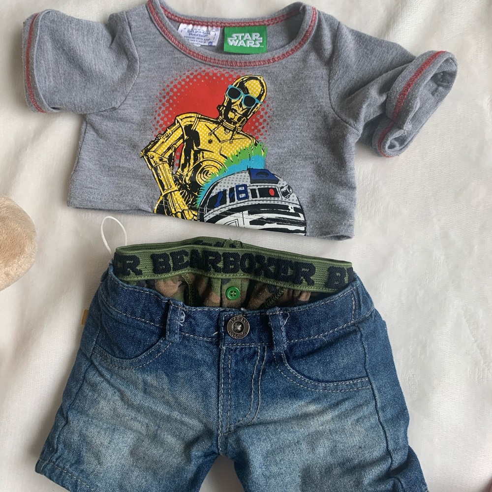 Build a bear teddy bear with outfit lot Star Wars